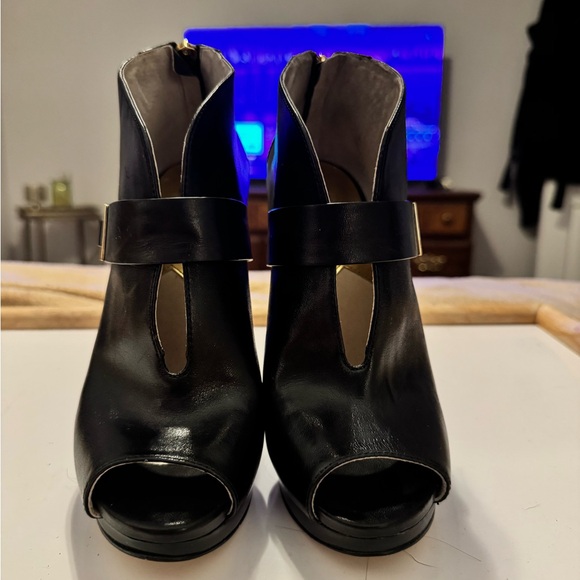 Black Michael Kors Peep Toe Bootie - Picture 6 of 10